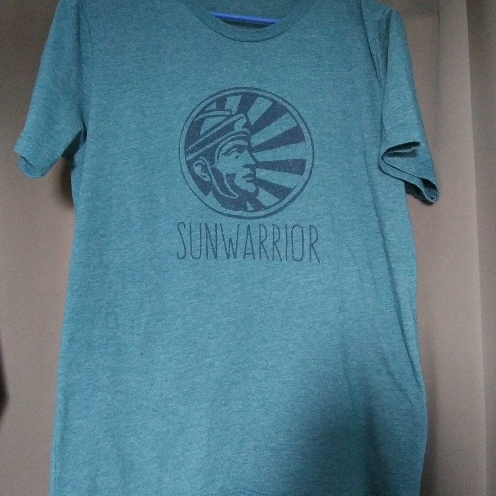 Soft Teal Sun Warrior Tee